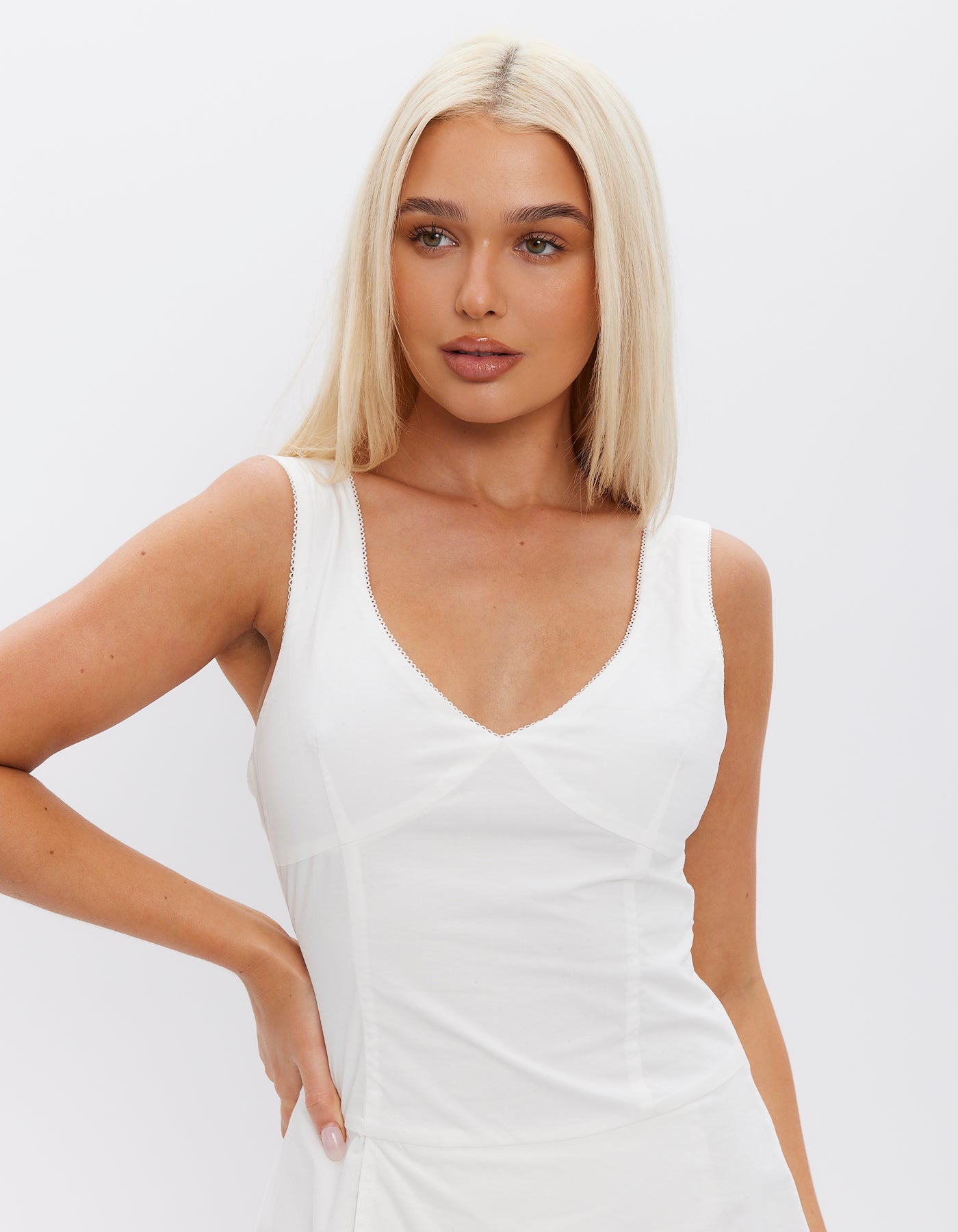 Darling Mini Dress - White